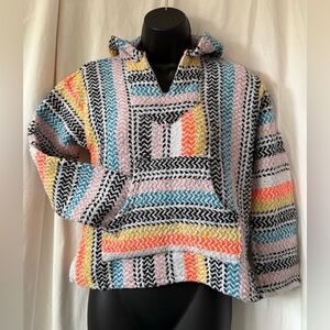 Earth Ragz Unisex Kids Sz M Mexican Hoodie Baja Shirt Hoodie Pullover